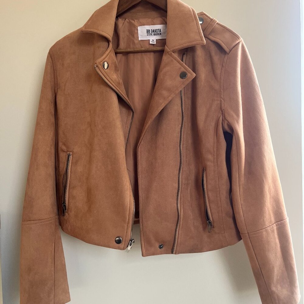 BB Dakota by Steve Madden Faux Suede Moto Jacket - Size Medium